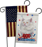 Patriotic German Long Hair - Pets Nature Vertical Impressions Decorative Flags HG120137 Made In USA