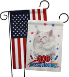 Patriotic German Long Hair - Pets Nature Vertical Impressions Decorative Flags HG120137 Made In USA