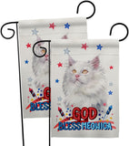 Patriotic German Long Hair - Pets Nature Vertical Impressions Decorative Flags HG120137 Made In USA