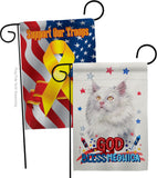 Patriotic German Long Hair - Pets Nature Vertical Impressions Decorative Flags HG120137 Made In USA