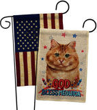 Patriotic Brown Dilute Calico - Pets Nature Vertical Impressions Decorative Flags HG120139 Made In USA