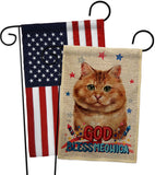 Patriotic Brown Dilute Calico - Pets Nature Vertical Impressions Decorative Flags HG120139 Made In USA