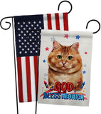 Patriotic Brown Dilute Calico - Pets Nature Vertical Impressions Decorative Flags HG120139 Made In USA