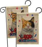 Patriotic Dilute Calico - Pets Nature Vertical Impressions Decorative Flags HG120140 Made In USA
