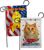 Patriotic Ginger Long Hair - Pets Nature Vertical Impressions Decorative Flags HG120142 Made In USA
