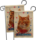 Patriotic Ginger - Pets Nature Vertical Impressions Decorative Flags HG120143 Made In USA