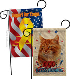 Patriotic Ginger - Pets Nature Vertical Impressions Decorative Flags HG120143 Made In USA