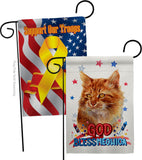 Patriotic Ginger - Pets Nature Vertical Impressions Decorative Flags HG120143 Made In USA
