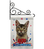 Patriotic Abyssiniar - Pets Nature Vertical Impressions Decorative Flags HG120104 Made In USA