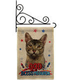 Patriotic Abyssiniar - Pets Nature Vertical Impressions Decorative Flags HG120104 Made In USA