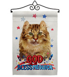 Patriotic Amerian Curl - Pets Nature Vertical Impressions Decorative Flags HG120108 Made In USA