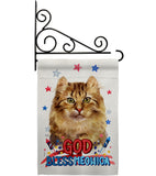 Patriotic Amerian Curl - Pets Nature Vertical Impressions Decorative Flags HG120108 Made In USA