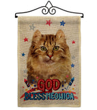 Patriotic Amerian Curl - Pets Nature Vertical Impressions Decorative Flags HG120108 Made In USA