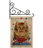 Patriotic Amerian Curl - Pets Nature Vertical Impressions Decorative Flags HG120108 Made In USA