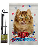 Patriotic Amerian Curl - Pets Nature Vertical Impressions Decorative Flags HG120108 Made In USA