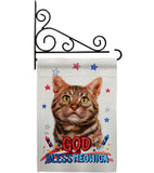 Patriotic American Short Hair - Pets Nature Vertical Impressions Decorative Flags HG120111 Made In USA