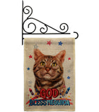 Patriotic American Short Hair - Pets Nature Vertical Impressions Decorative Flags HG120111 Made In USA