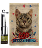 Patriotic Bengal - Pets Nature Vertical Impressions Decorative Flags HG120116 Made In USA