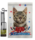 Patriotic Bengal - Pets Nature Vertical Impressions Decorative Flags HG120116 Made In USA