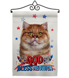 Patriotic British Short Hair - Pets Nature Vertical Impressions Decorative Flags HG120125 Made In USA