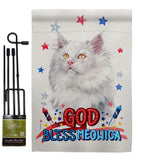 Patriotic German Long Hair - Pets Nature Vertical Impressions Decorative Flags HG120137 Made In USA