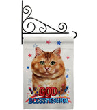 Patriotic Brown Dilute Calico - Pets Nature Vertical Impressions Decorative Flags HG120139 Made In USA