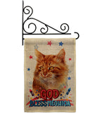 Patriotic Ginger - Pets Nature Vertical Impressions Decorative Flags HG120143 Made In USA