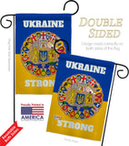 Ukraine Strong - Support Inspirational Vertical Impressions Decorative Flags HG120091 Made In USA