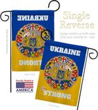 Ukraine Strong - Support Inspirational Vertical Impressions Decorative Flags HG120091 Made In USA