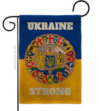 Ukraine Strong - Support Inspirational Vertical Impressions Decorative Flags HG120091 Made In USA