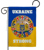 Ukraine Strong - Support Inspirational Vertical Impressions Decorative Flags HG120091 Made In USA