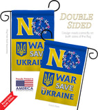 No War, Save Ukraine - Support Inspirational Vertical Impressions Decorative Flags HG120095 Made In USA