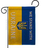 Stand With Ukraine - Support Inspirational Horizontal Impressions Decorative Flags HG141203 Made In USA