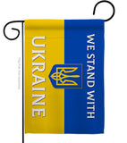 Stand With Ukraine - Support Inspirational Horizontal Impressions Decorative Flags HG141203 Made In USA