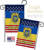 This Home Ukraine - Support Inspirational Vertical Impressions Decorative Flags HG170259 Made In USA