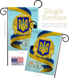 We Stand with Ukraine - Support Inspirational Vertical Impressions Decorative Flags HG170260 Made In USA