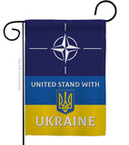 NATO Stand With Ukraine - Support Inspirational Vertical Impressions Decorative Flags HG170265 Made In USA