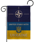 NATO Stand With Ukraine - Support Inspirational Vertical Impressions Decorative Flags HG170265 Made In USA