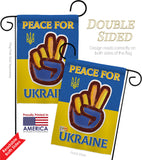 Peace Ukraine - Support Inspirational Vertical Impressions Decorative Flags HG170272 Made In USA