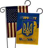 Support Ukraine - Support Inspirational Vertical Impressions Decorative Flags HG120090 Made In USA