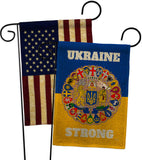 Ukraine Strong - Support Inspirational Vertical Impressions Decorative Flags HG120091 Made In USA