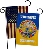 Ukraine Strong - Support Inspirational Vertical Impressions Decorative Flags HG120091 Made In USA