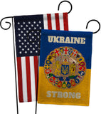 Ukraine Strong - Support Inspirational Vertical Impressions Decorative Flags HG120091 Made In USA