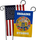 Ukraine Strong - Support Inspirational Vertical Impressions Decorative Flags HG120091 Made In USA