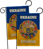 Ukraine Strong - Support Inspirational Vertical Impressions Decorative Flags HG120091 Made In USA