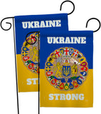 Ukraine Strong - Support Inspirational Vertical Impressions Decorative Flags HG120091 Made In USA