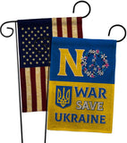 No War, Save Ukraine - Support Inspirational Vertical Impressions Decorative Flags HG120095 Made In USA