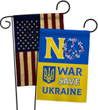 No War, Save Ukraine - Support Inspirational Vertical Impressions Decorative Flags HG120095 Made In USA