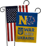 No War, Save Ukraine - Support Inspirational Vertical Impressions Decorative Flags HG120095 Made In USA