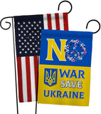 No War, Save Ukraine - Support Inspirational Vertical Impressions Decorative Flags HG120095 Made In USA